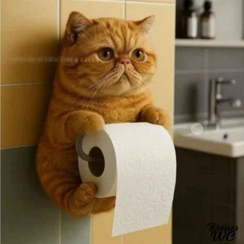 Derouleur papier wc chat