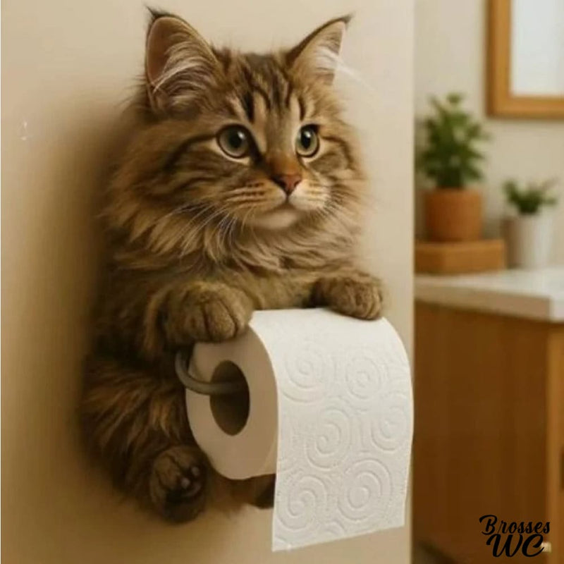Derouleur papier wc chat