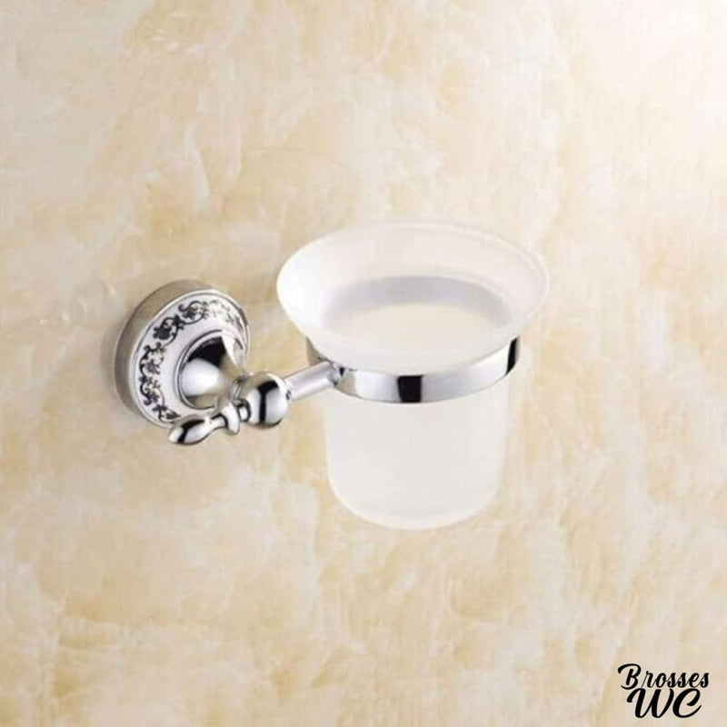 Ensemble brosse à wc et dévidoir papier toilette