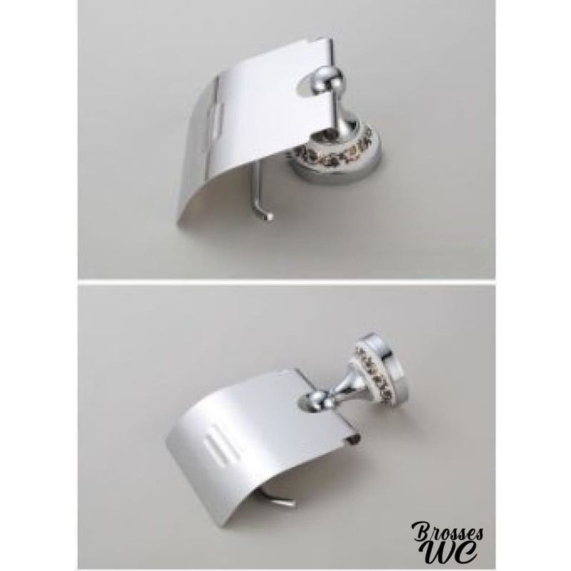 Ensemble brosse à wc et dévidoir papier toilette