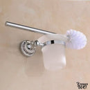 Ensemble brosse à wc et dévidoir papier toilette