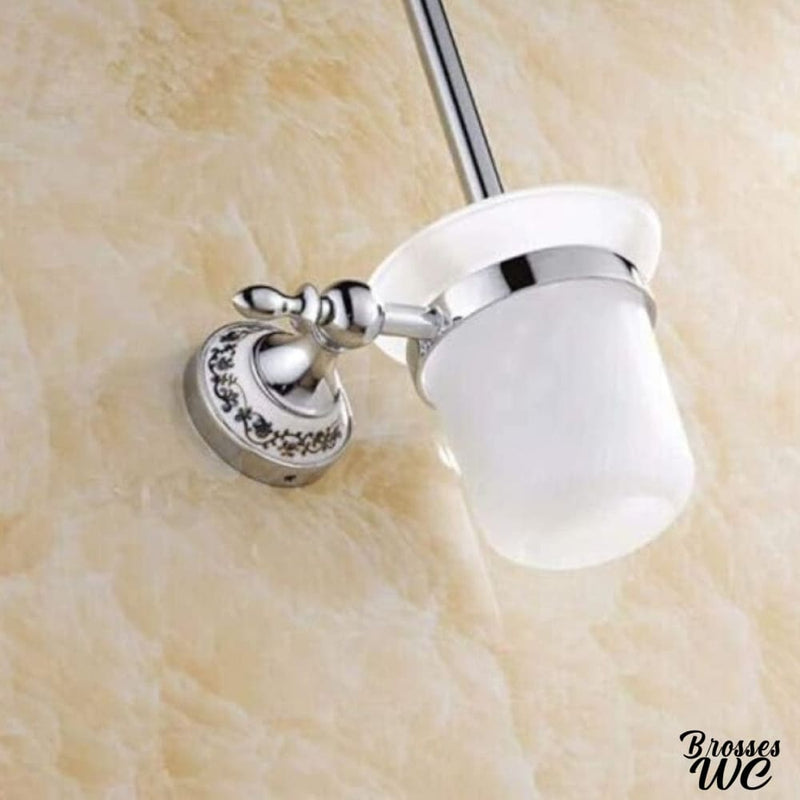 Ensemble brosse à wc et dévidoir papier toilette