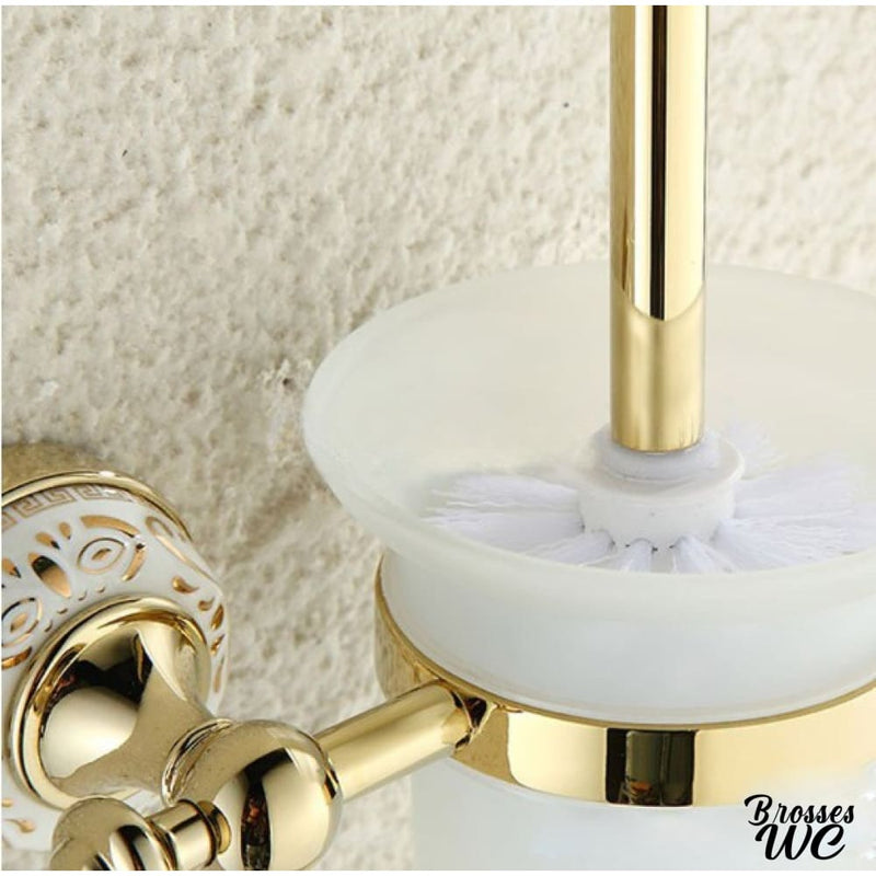 Ensemble brosse toilettes wc et pot verre