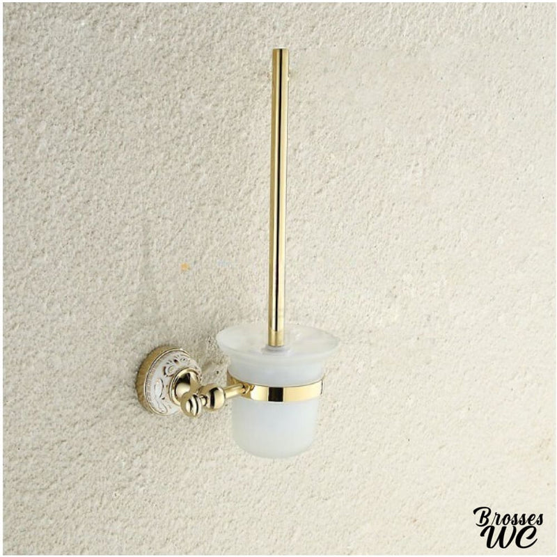 Ensemble brosse toilettes wc et pot verre