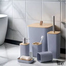 Ensemble brosse wc en bois