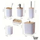 Ensemble brosse wc en bois
