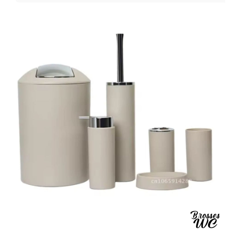 Ensemble brosse wc et poubelle