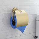 Ensemble brosse wc porte papier dore