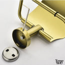 Ensemble brosse wc porte papier dore