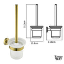 Ensemble brosse wc porte papier dore