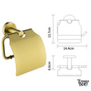 Ensemble brosse wc porte papier dore