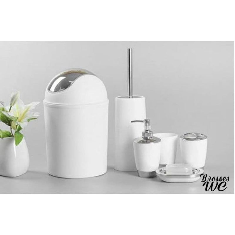 Ensemble poubelle et brosse wc