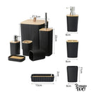 Ensemble poubelle et brosse wc noir