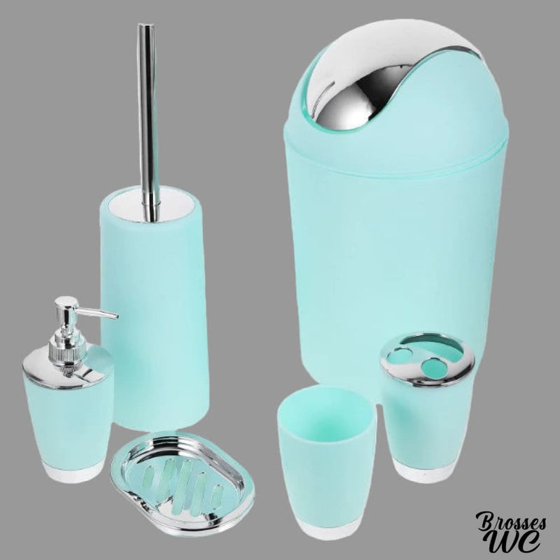 Ensemble wc poubelle brosse pousse mousse