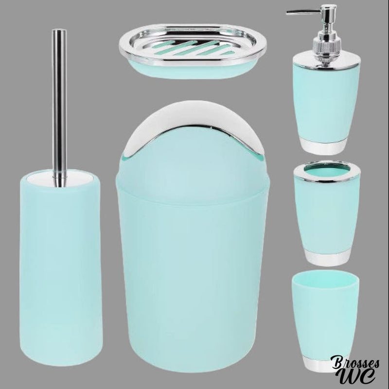 Ensemble wc poubelle brosse pousse mousse