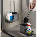 Etagere brosse wc aluminium noir