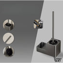 Etagere brosse wc aluminium noir