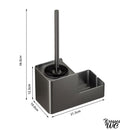 Etagere brosse wc aluminium noir
