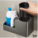 Etagere brosse wc aluminium noir