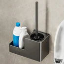 Etagere brosse wc aluminium noir