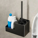 Etagere brosse wc aluminium noir