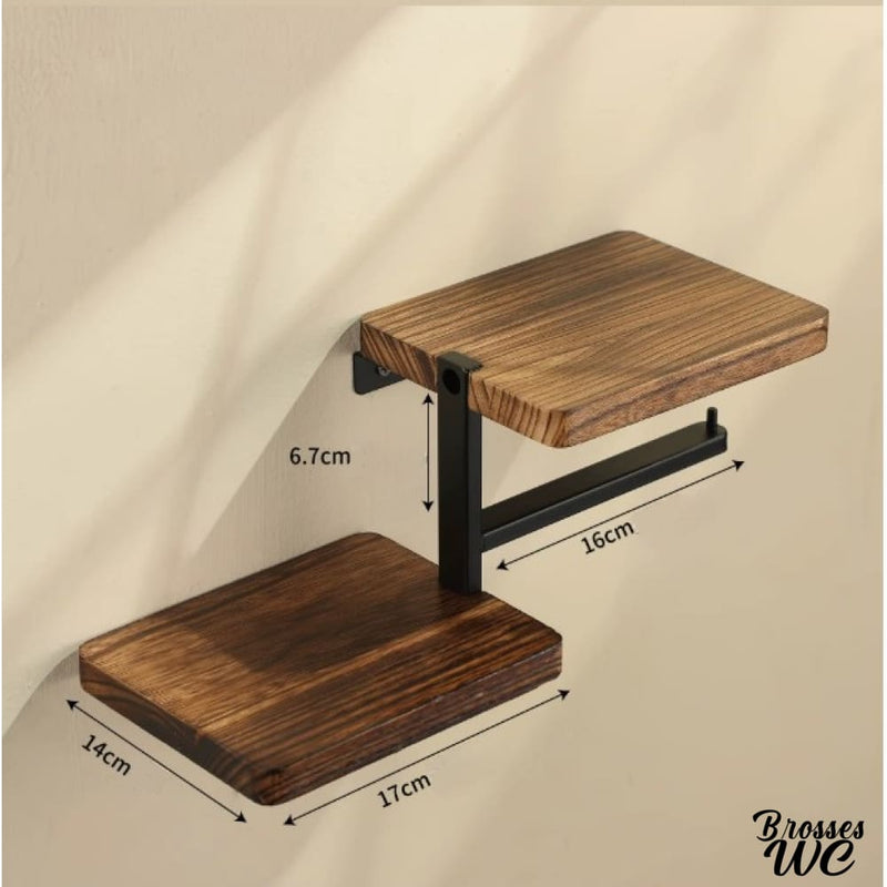 Meuble porte rouleau papier wc bois