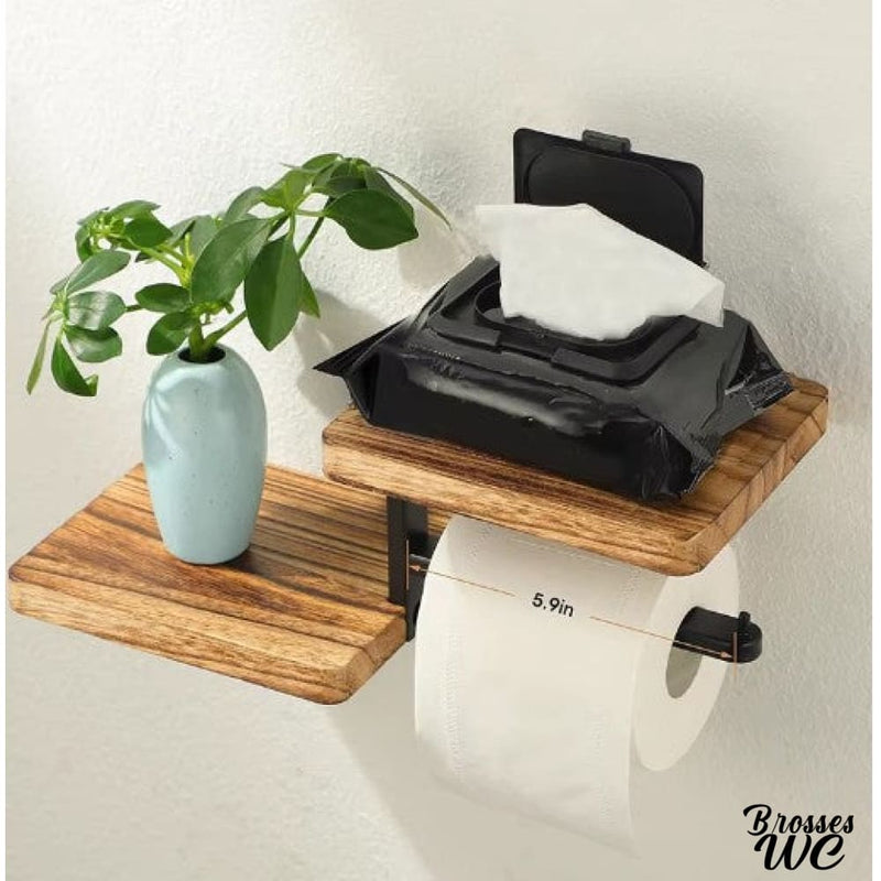 Meuble porte rouleau papier wc bois