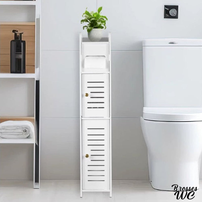 Meuble rangement wc avec brosse