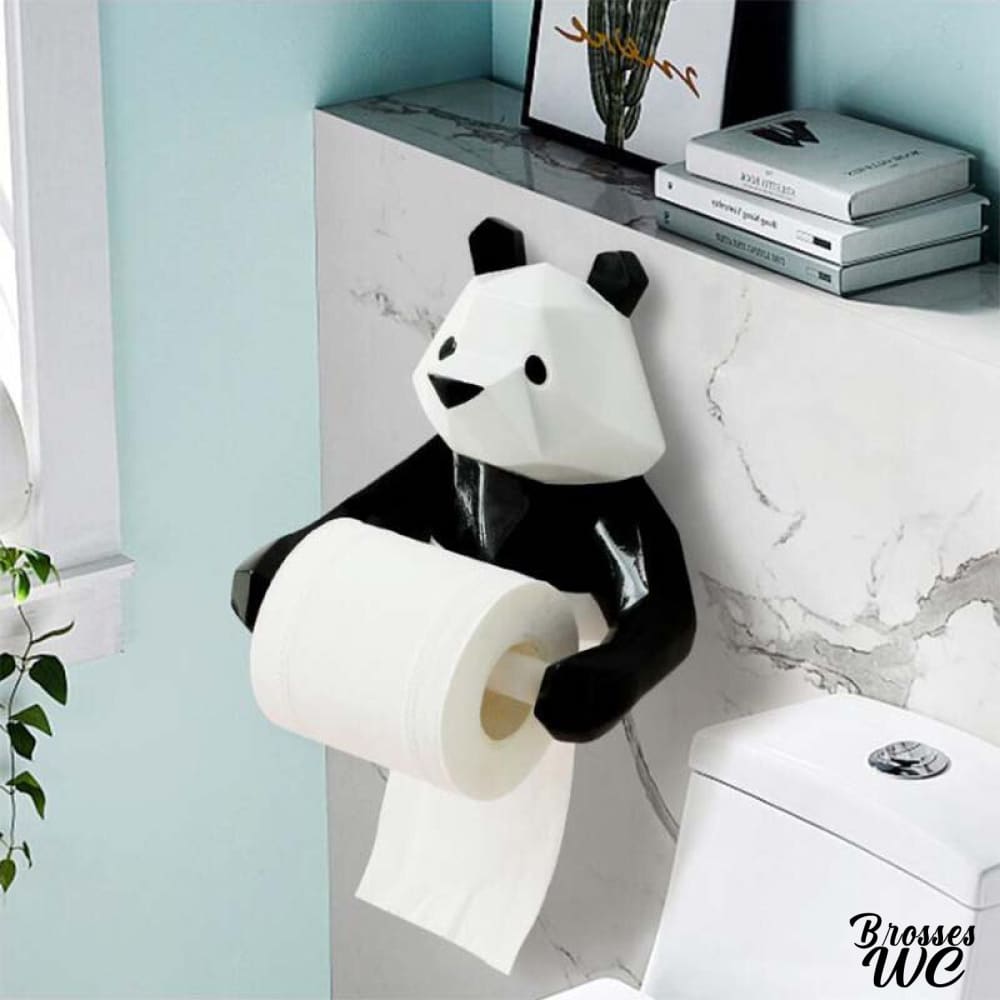 Porte-papier hygiénique en résine, figurine de Panda en rouleau, support  mural pour mouchoirs en papier