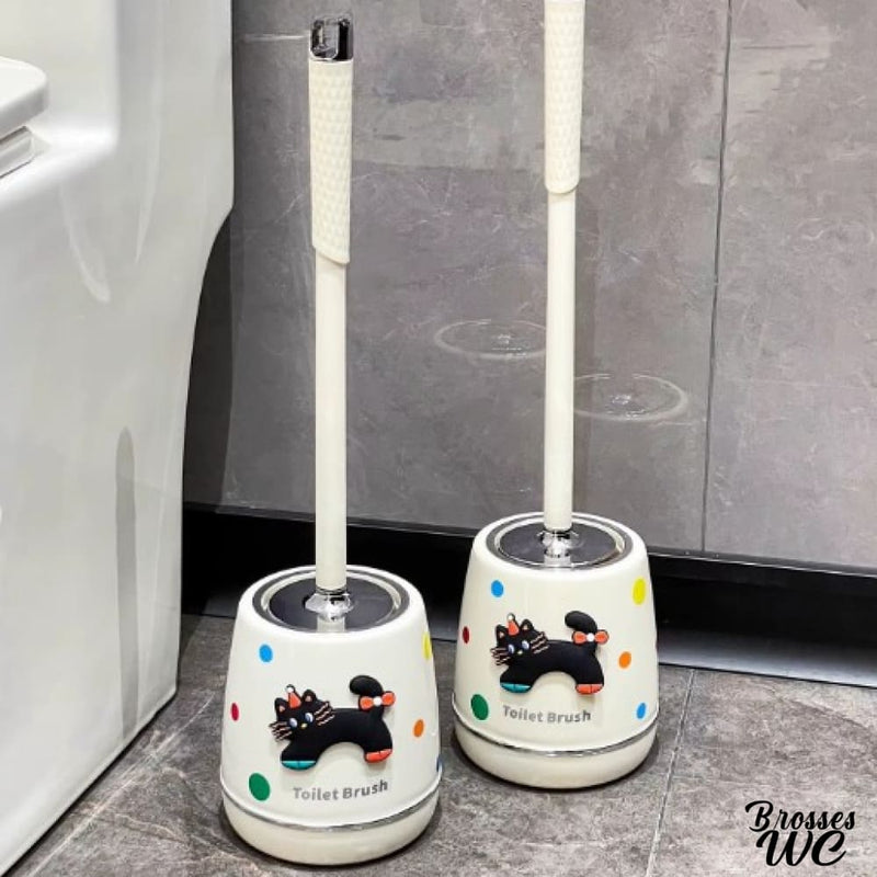 Porte brosse wc chat