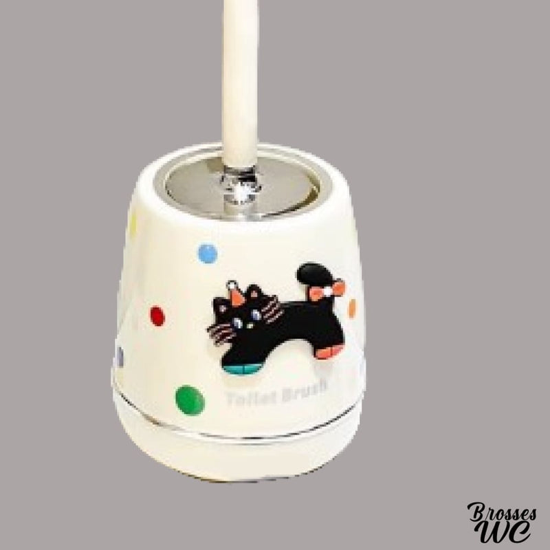 Porte brosse wc chat