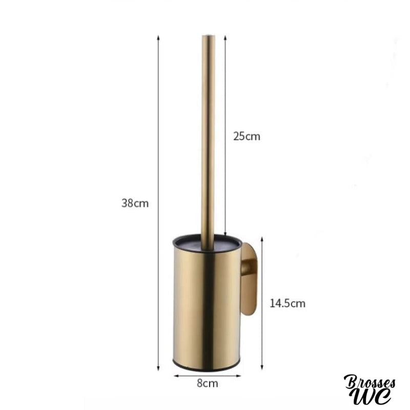 Porte brosse wc doré