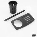 Porte brosse wc mural noir