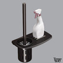 Porte brosse wc mural noir
