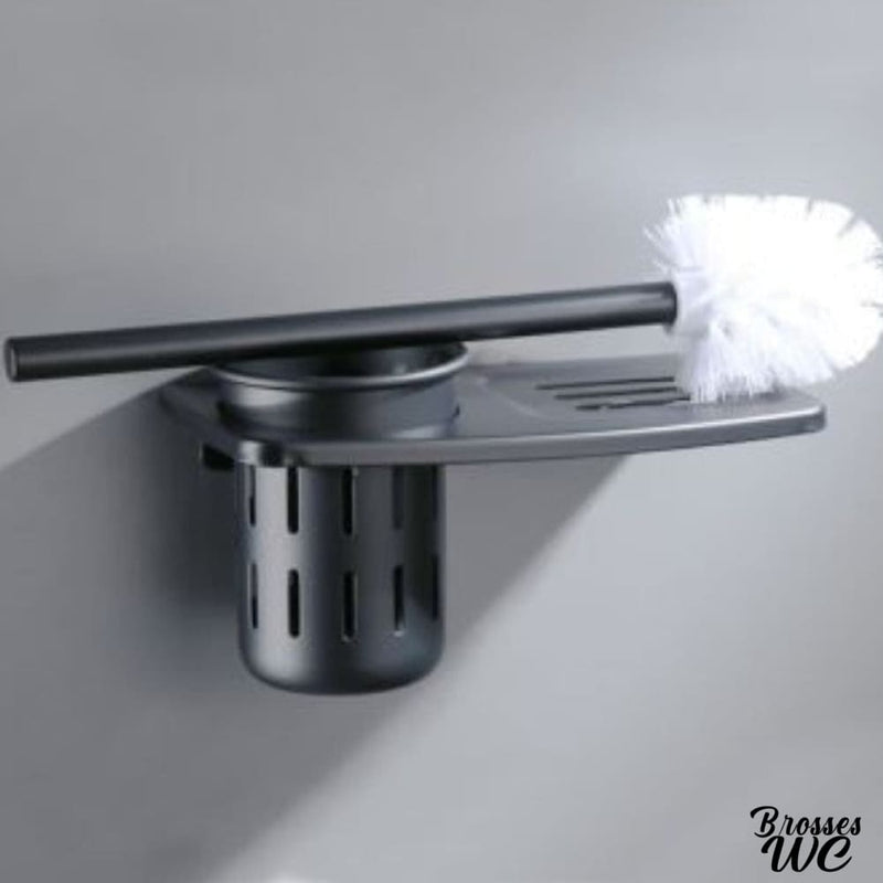 Porte brosse wc mural noir