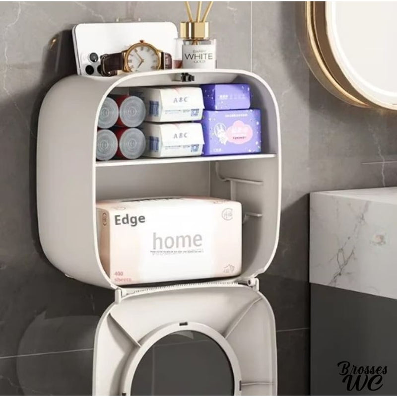 Porte papier toilette avec rangement