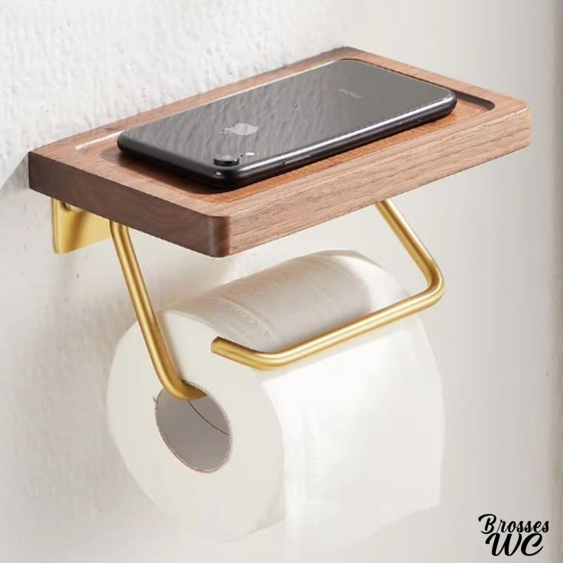 Porte papier toilette bois