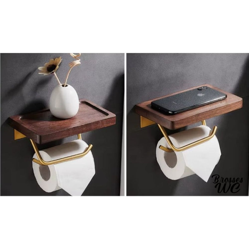 Porte papier toilette bois
