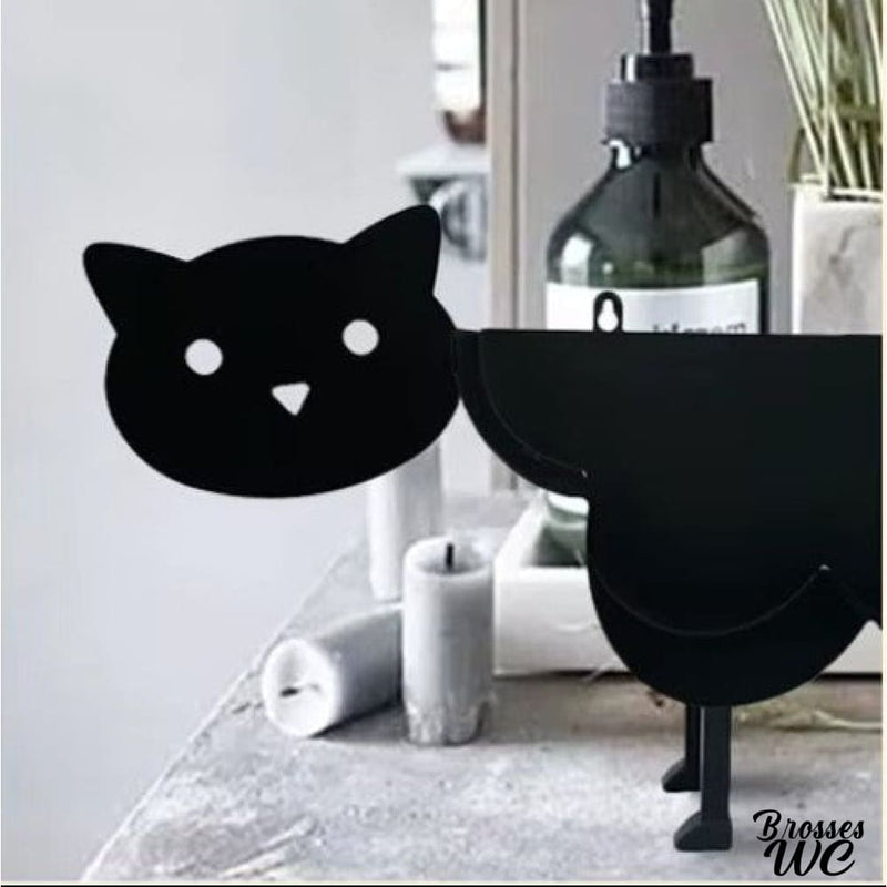 Porte papier toilette chat