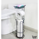Porte papier toilette sur pied avec tablette