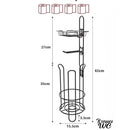 Porte papier toilette sur pied avec tablette