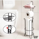 Porte papier toilette sur pied avec tablette