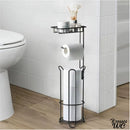 Porte papier toilette sur pied avec tablette