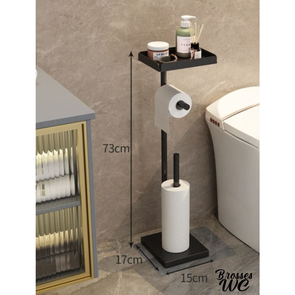 Porte papier-toilette sur pied – support papier toilette moderne pour la  salle de bain et les toilettes – dérouleur papier wc [609] - Cdiscount  Bricolage