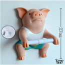 Porte rouleau papier toilette original représentant un cochon
