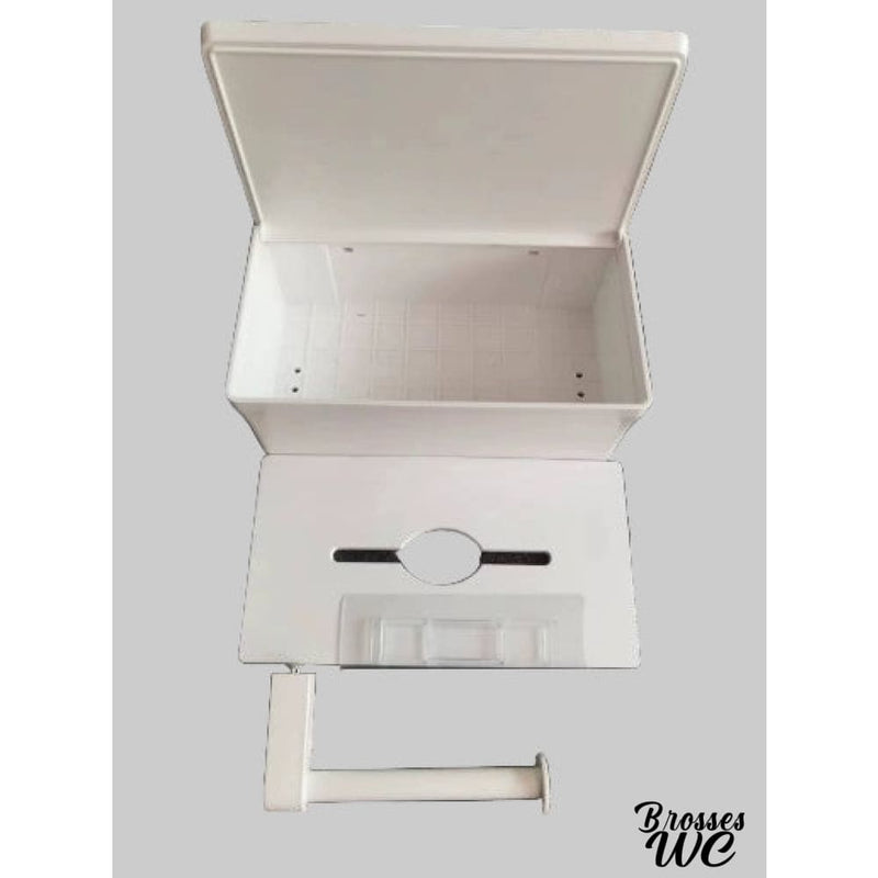 Porte rouleau papier wc blanc