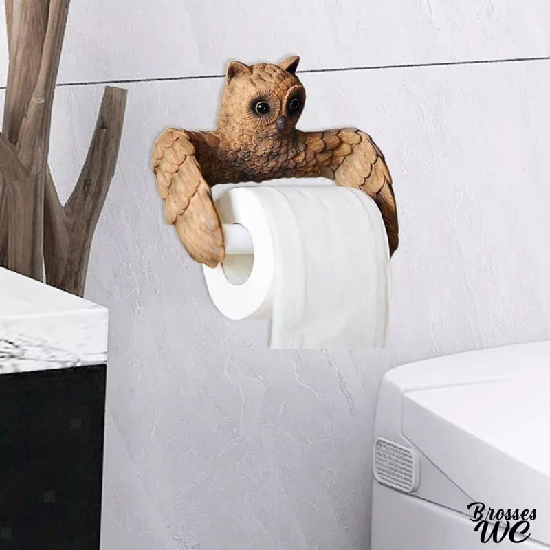 Porte rouleau papier wc hibou