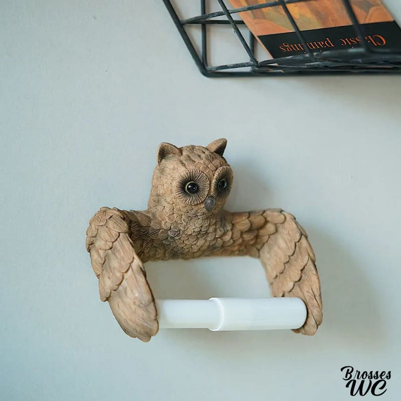 Porte rouleau papier wc hibou