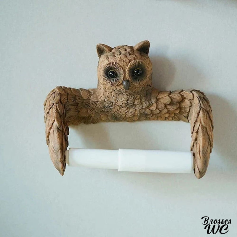 Porte rouleau papier wc hibou