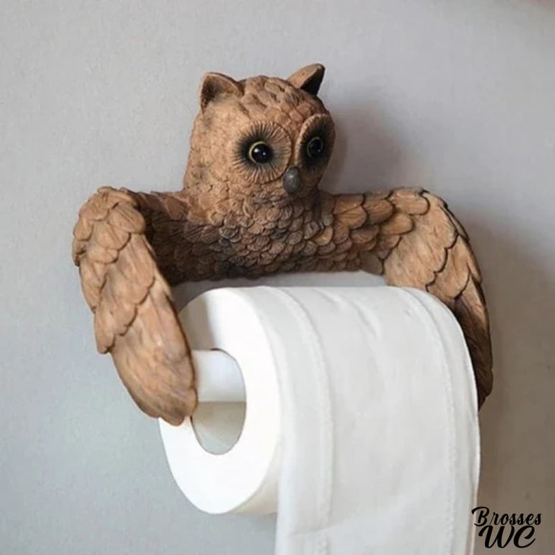 Porte rouleau papier wc hibou